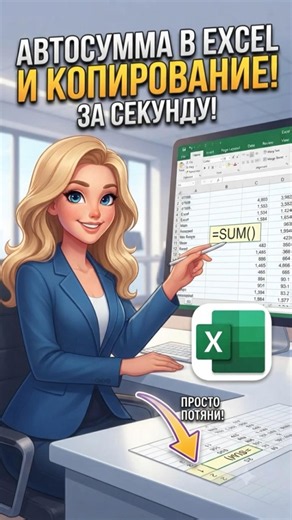 AutoSum in Excel: calculate in a second