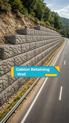 Smart Engineering: Gabion Wall Explained in 30 Sec #civilengineering #construction