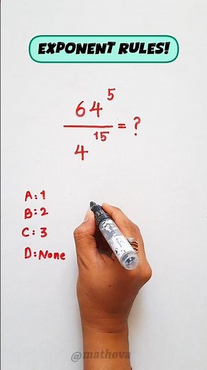 Exponent Shortcut! ⚡#shorts #shortsfeed #math #maths #exponents