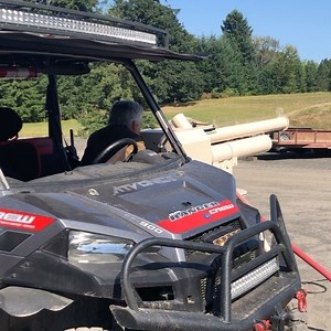 People often ask.. what’s the latest projects (ummm toy) on Roloff Farm @rolofffarms ... ?? Maybe a massive Air Gun? Shoots Apples and tennis balls only. With compressed air. Not nearly as dangerous as the Trebuchet was. Much safer. :)). But just as fun !! | Matt Roloff