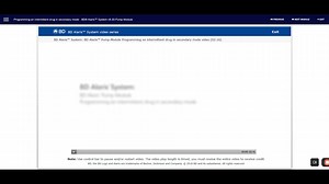 BD Alaris Pump Module Programming an intermittent drug in secondary mode video 2min 16sec