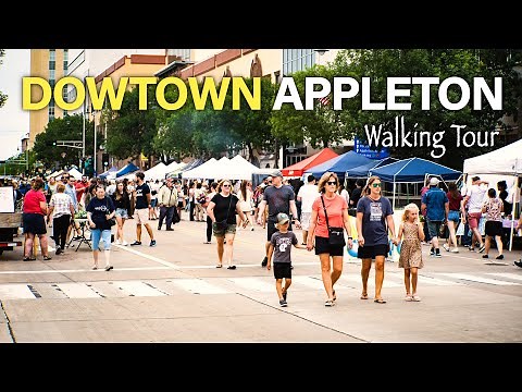 Walking Tour of Downtown Appleton Wisconsin | City Walk & Travel Guide