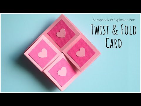 Twist and Fold Card Tutorial | Card Making Ideas for Scrapbook | Explosion Box Card Making