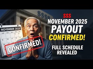 📅 SSS Confirms November 2025 Payment Schedule — Complete Payout Details Revealed!