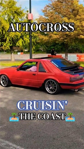🐎 Mustang SVO Autocross Launch 🏝 Cruisin' the Coast 2025 Classic Car Show #ford #racing #foxbody