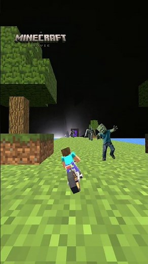 ​Minecraft Movie Trailer: Steve's INSANE Bike Escape from Mobs! (Parkour Challenge)