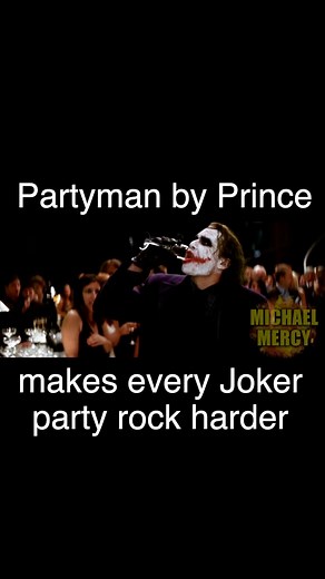 100K views · 1.5K reactions | Partyman, Partyman, rock a party like nobody can. 壟 #joker #party #thejoker #batman #darkknight #thedarkknight #heathledger #partyman #prince #batman89 #mashup | Michael Mercy | Facebook