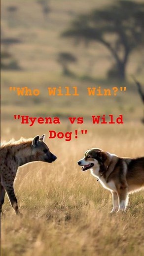 "Hyena vs Wild Dog | Fascinating Wildlife Encounter!"#Wildlife #Hyena #WildDog#NatureShorts#Animals