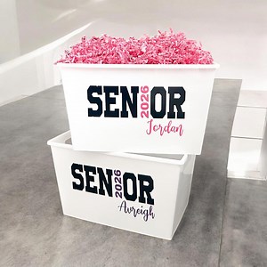 Personalized Graduation Gift Basket - Senior Class of 2026 Grad - Custom Name Team Sports Bin - Etsy