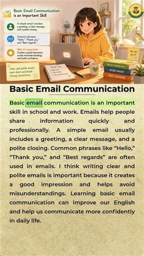 Basic Email Communication 📧 | Useful English Skills #learnenglish