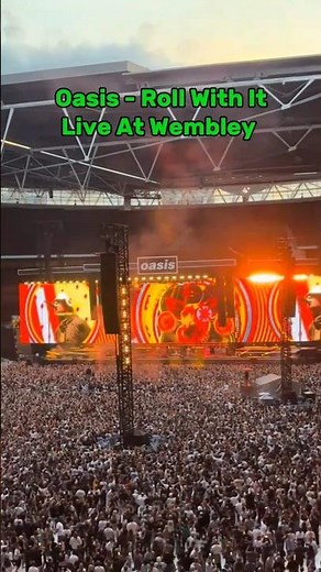 Oasis - Roll With It Live At Wembley Stadium London
