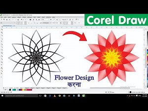 Coreldraw Designs For Beginners | Simple Flower Design in Coreldraw | Coreldraw Design Step By Step
