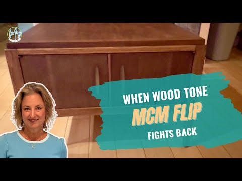 Refinishing a Mid Century Modern Storage Table | Not Perfect, Still Worth It