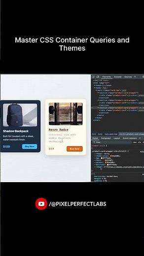 Master CSS Container Queries and Themes #shorts