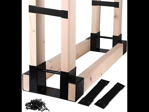 Mofeez Outdoor Firewood Log Storage Rack Bracket Kit,Fireplace Wood Storage Holder