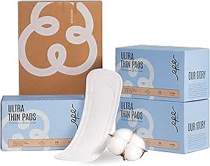 100% Organic Long Panty Liners for Women - 96ct, Ultra Thin Cotton Cover, Light Absorbency, Unscented Barely There Pantiliners (Long Liner, Size 2, 96ct)