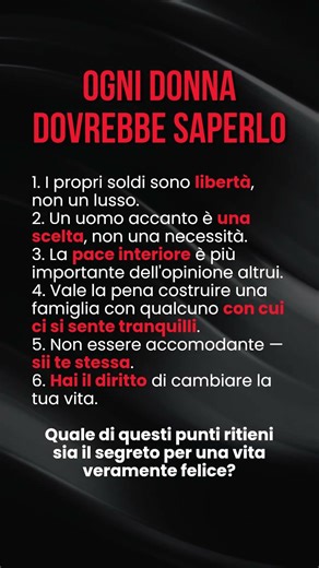 💎 6 verità per donne #frasi #motivazione #frasiprofonde