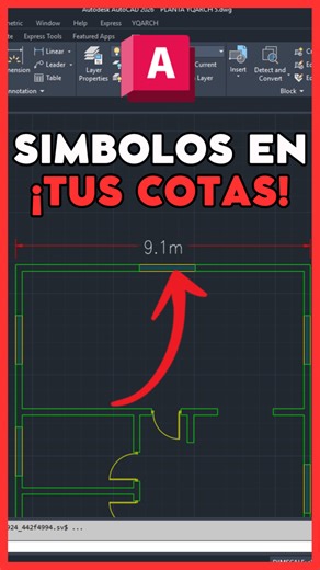 569K views · 9K reactions |  Aprende cómo agregar la unidad de medida a una cota en AutoCAD. Con el comando DIMPOST puedes agregar símbolos a las dimensiones de tus planos. #autocad #autocad2d #autocaddrawing #autocadarchitecture #autocaddesigning #autocadtutorial #autocadplan #autocadtraining | Arqvis | Facebook