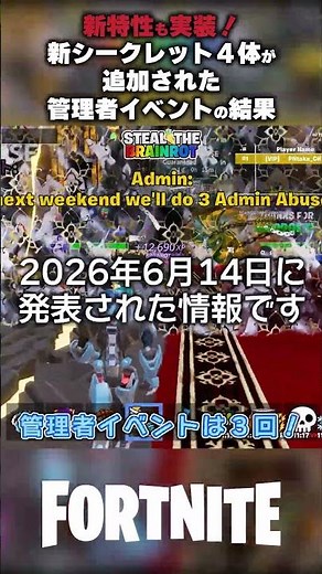 [New Traits Added!] Results of the Admin Event with 4 New Secrets [Steal The Brainrot / Fortnite]