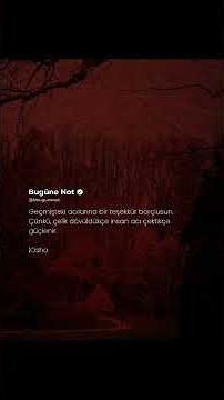 Geçmişteki acılarıma bir teşekkür borçluyum.