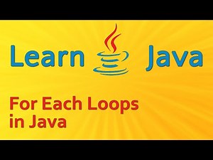 Learning Java Creating For Each Loops