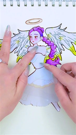 Demon SAJA BOYS JINU Falls for Angel HUNTRIX RUMI | KPOP DEMON HUNTER | Sticker Book DIY #shorts