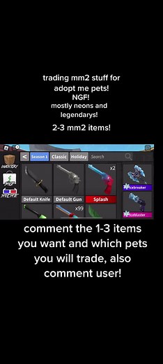 trading mm2 weapons on TikTok