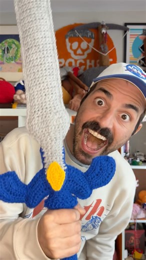 Crocheting the Master Sword from Zelda