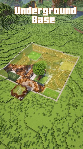 Minecraft Underground Base Tutorial Timelapse Build