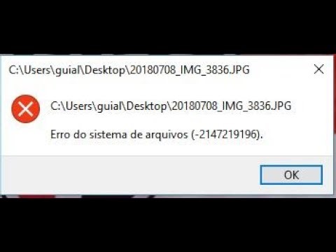 Erro do sistema de arquivo 2147219196