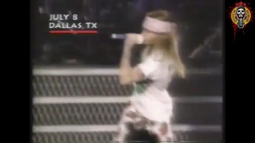 Appetite For Distortion on Instagram: "#OnThisDay: July 8th, 1991 - After the infamous "St. Louis Riot," Guns N' Roses resume their tour at the Starplex Amphitheatre in Dallas, Texas. The band was 2 hours late and "vocally unhappy with its riot damaged sound equipment." Kurt Loder of MTV News reports... #gunsnroses #axlrose #mtv #kurtloder #otd #1991"
