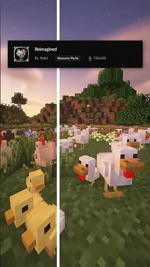 Minecraft Best Resource Pack in 3d Comparison #shorts