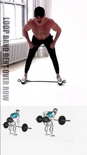 THIS = THAT: Bent Over Rows with a Loop Band #backexercise #loopband #motivation