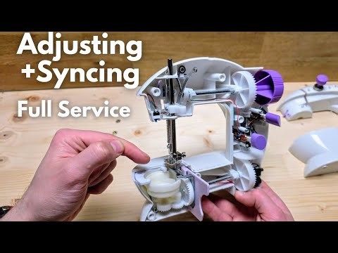 How to REPAIR & Adjust - Mini Sewing Machine - Adjust Timing ,Make Bobbin Work & Sew Correctly