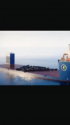 The process of a semi-submersible vessel loading an offshore drilling platform#fyp #foryou #fypシ゚viral #ship