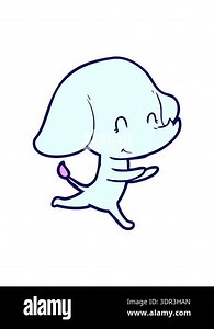 neon light effect animation of cute cartoon elephant illustration Stock Video Footage - Alamy