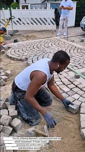 Amazing Cobblestone Installation Technique | Professional Paving Pattern Perfection!"