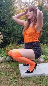 Orange Mood: Dancing in Nylon Stockings