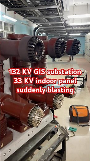 Hard work 132 KV GIS substation 33 KV indoor panel suddenly blasting