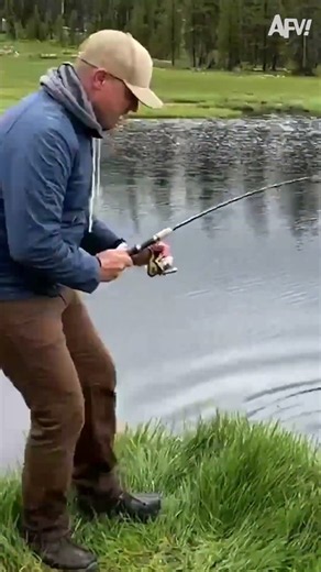 The fish reeled him in! 🤣 #afv #fail #funny