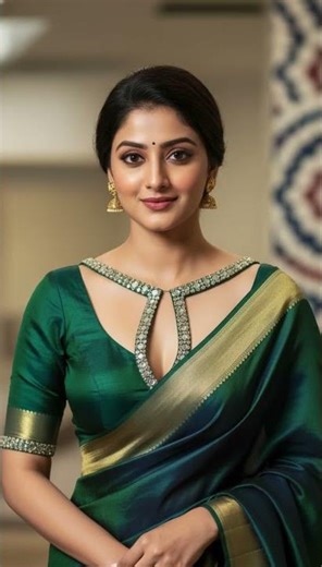 Stylish Deep V Neck Blouse Design 🎶💕🎶💕