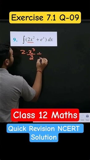 Question 09 Exercise 7.1 Class 12 Maths Integration #integrals #class12maths #calculus #shorts_
