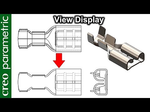 View display and Edge display to clean the drawing views in Creo Parametric