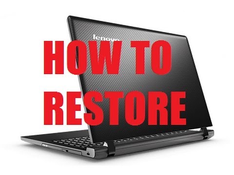 Lenovo Ideapad Factory Reset One key Recovery