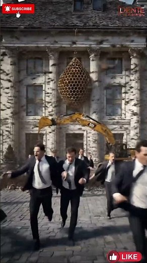 excavator evacuates giant wasp nest #shorts #short #viral