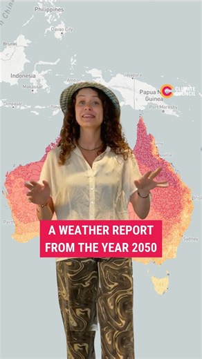 This is what a weather report from the year 2050 could look like if we fail to take the necessary action to cut climate pollution this decade. 😬 Luckily, we still have a chance to prevent this from becoming our reality. The Climate Council’s new Heat Map tool shows us that reducing climate pollution globally now could slash the number of scorching days by an average of 20% across Australian communities. Find out how hot YOUR suburb could get depending on how fast we cut emissions here 👉 https: