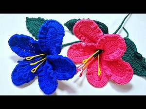 FLOR Hibiscos Tejida a Crochet/Tutorial Paso a Paso