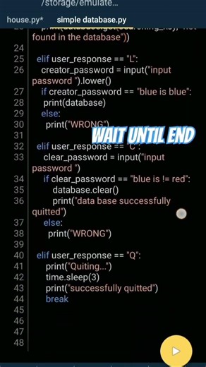 python project/database\#python#learnpython #pythonforeverybody#pythonforbeginners#pythonprogramming
