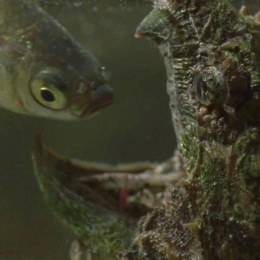 Under the cover of murky water — this Alligator Snapping Turtle's tongue masquerades as a worm, luring its prey into striking distance. 🐢 #WildlifeWednesday 🌎 | Science Channel