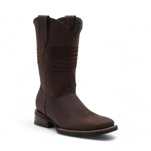 Patriot Men's Dark Brown Leather Boots - Etsy
